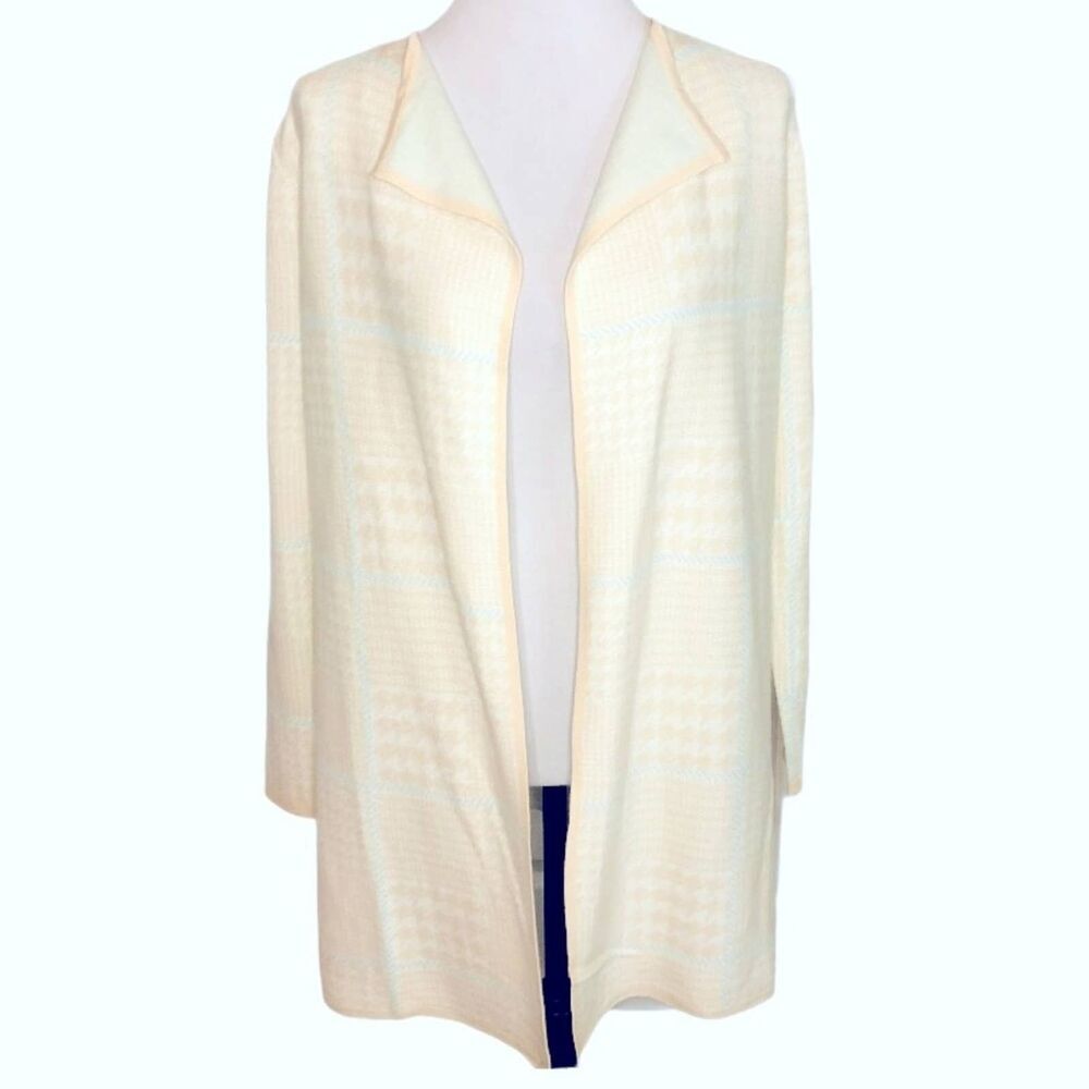 Anne Klein Open Front Cardigan S